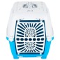 vidaXL Transportín de mascota blanco azul polipropileno 55x36x36 cm vidaXL Transportín de mascota blanco azul polipropileno 55x36x36 cm