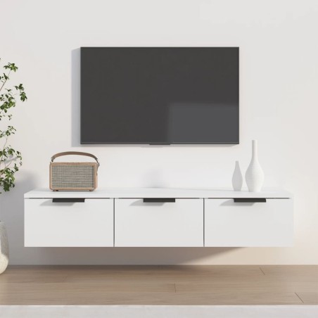 vidaXL Armario de pared madera contrachapada blanco 102x30x20 cm