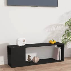 vidaXL Mueble para TV madera contrachapada negro 100x24x32 cm