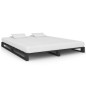 vidaXL Estructura de cama de palés madera maciza pino gris 200x200 cm vidaXL Estructura de cama de palés madera maciza pino gris 200x200 cm
