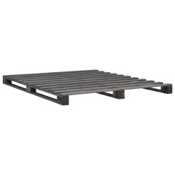 vidaXL Estructura de cama de palés madera maciza pino gris 200x200 cm