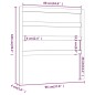 vidaXL Cabecero de cama madera maciza de pino blanco 96x4x100 cm