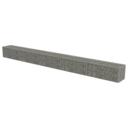 vidaXL Muro de gaviones con cubiertas acero galvanizado 600x50x50 cm