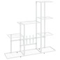 vidaXL Soporte de flores de metal blanco 94,5x25x88 cm vidaXL Soporte de flores de metal blanco 94,5x25x88 cm
