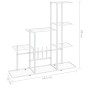vidaXL Soporte de flores de metal blanco 94,5x25x88 cm vidaXL Soporte de flores de metal blanco 94,5x25x88 cm