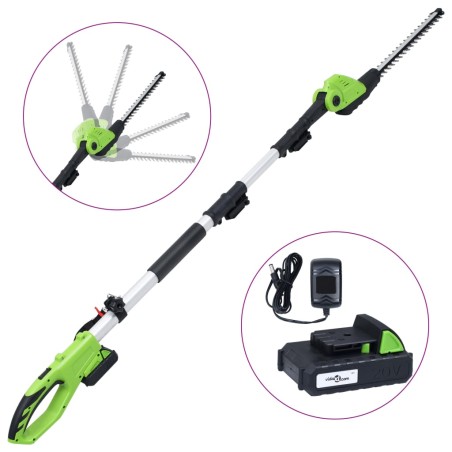 vidaXL Cortasetos de pértiga inalámbrico batería ion-litio 20V 1500mAh