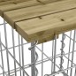 vidaXL Banco de jardín con cesta de gaviones madera de pino impregnada vidaXL Banco de jardín con cesta de gaviones madera de pino impregnada