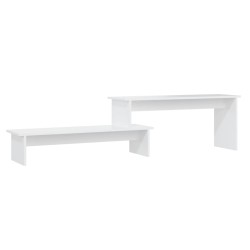 vidaXL Mueble para TV madera contrachapada blanco 180x30x43 cm