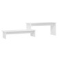 vidaXL Mueble para TV madera contrachapada blanco 180x30x43 cm