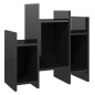 vidaXL Armario auxiliar madera contrachapada negro brillo 60x26x60 cm vidaXL Armario auxiliar madera contrachapada negro brillo 60x26x60 cm