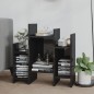 vidaXL Armario auxiliar madera contrachapada negro brillo 60x26x60 cm vidaXL Armario auxiliar madera contrachapada negro brillo 60x26x60 cm