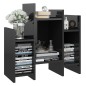 vidaXL Armario auxiliar madera contrachapada negro brillo 60x26x60 cm vidaXL Armario auxiliar madera contrachapada negro brillo 60x26x60 cm