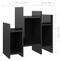 vidaXL Armario auxiliar madera contrachapada negro brillo 60x26x60 cm vidaXL Armario auxiliar madera contrachapada negro brillo 60x26x60 cm