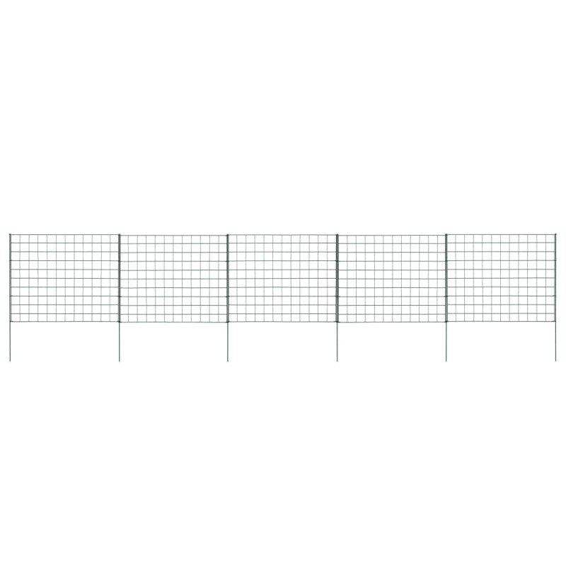 vidaXL Set de valla de jardín arqueada verde 77,3x26 cm vidaXL Set de valla de jardín arqueada verde 77,3x26 cm