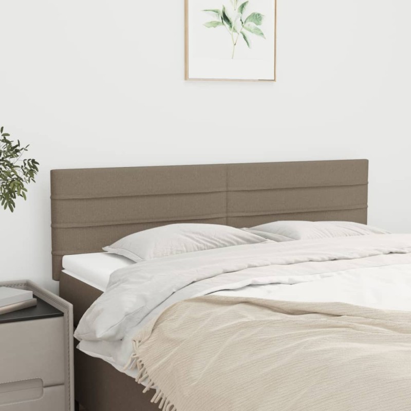 vidaXL Cabeceros 2 unidades tela gris taupe 72x5x78/88 cm vidaXL Cabeceros 2 unidades tela gris taupe 72x5x78/88 cm
