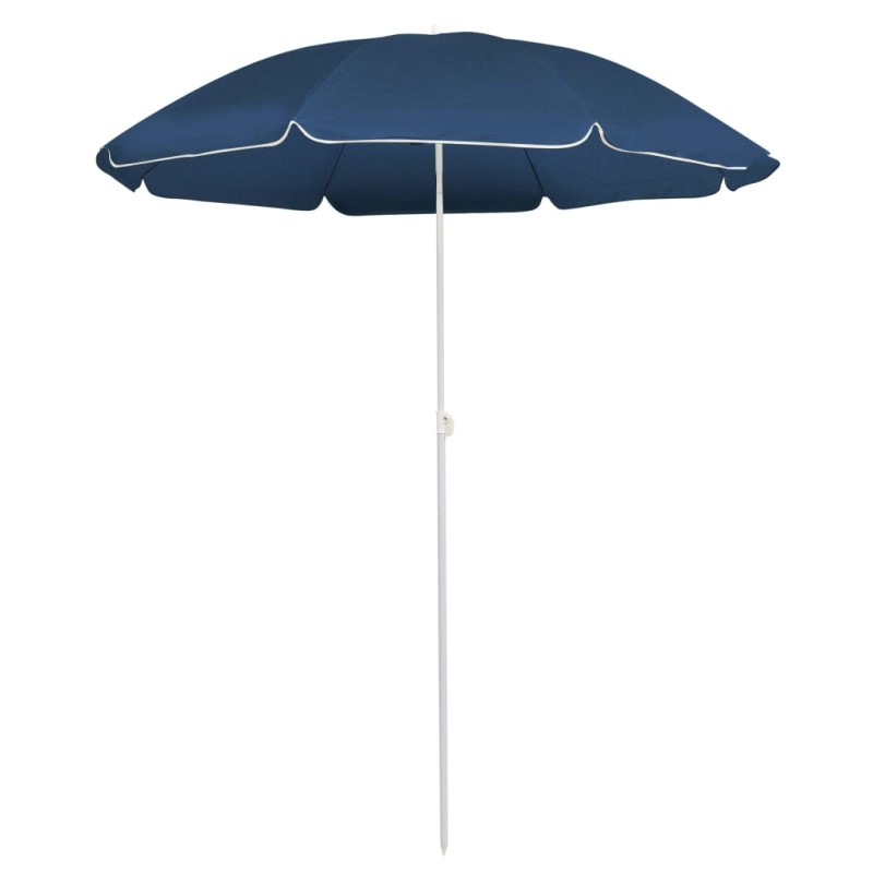 vidaXL Sombrilla de jardín con poste de acero azul 180 cm vidaXL Sombrilla de jardín con poste de acero azul 180 cm