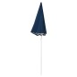 vidaXL Sombrilla de jardín con poste de acero azul 180 cm vidaXL Sombrilla de jardín con poste de acero azul 180 cm