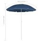vidaXL Sombrilla de jardín con poste de acero azul 180 cm vidaXL Sombrilla de jardín con poste de acero azul 180 cm
