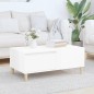 vidaXL Mesa de centro madera contrachapada blanco brillo 90x50x36,5 cm vidaXL Mesa de centro madera contrachapada blanco brillo 90x50x36,5 cm