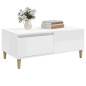 vidaXL Mesa de centro madera contrachapada blanco brillo 90x50x36,5 cm vidaXL Mesa de centro madera contrachapada blanco brillo 90x50x36,5 cm