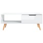 vidaXL Mesa de centro madera ingeniería blanco brillo 100x49,5x43 cm vidaXL Mesa de centro madera ingeniería blanco brillo 100x49,5x43 cm