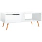 vidaXL Mesa de centro madera ingeniería blanco brillo 100x49,5x43 cm vidaXL Mesa de centro madera ingeniería blanco brillo 100x49,5x43 cm