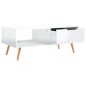 vidaXL Mesa de centro madera ingeniería blanco brillo 100x49,5x43 cm vidaXL Mesa de centro madera ingeniería blanco brillo 100x49,5x43 cm