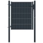 vidaXL Puerta de valla de PVC y acero gris antracita 100x81 cm vidaXL Puerta de valla de PVC y acero gris antracita 100x81 cm