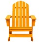 vidaXL Silla mecedora de jardín Adirondack madera maciza abeto naranja vidaXL Silla mecedora de jardín Adirondack madera maciza abeto naranja