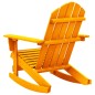 vidaXL Silla mecedora de jardín Adirondack madera maciza abeto naranja vidaXL Silla mecedora de jardín Adirondack madera maciza abeto naranja