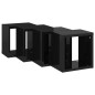 vidaXL Estantes cubo de pared 4 unidades negro brillo 22x15x22 cm vidaXL Estantes cubo de pared 4 unidades negro brillo 22x15x22 cm