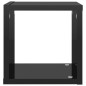 vidaXL Estantes cubo de pared 4 unidades negro brillo 22x15x22 cm vidaXL Estantes cubo de pared 4 unidades negro brillo 22x15x22 cm