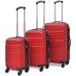 vidaXL Set Trolley Maleta Rígida Tres Uds. Rojo vidaXL Set Trolley Maleta Rígida Tres Uds. Rojo