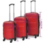 vidaXL Set Trolley Maleta Rígida Tres Uds. Rojo vidaXL Set Trolley Maleta Rígida Tres Uds. Rojo