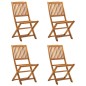 vidaXL Sillas plegables de jardín 4 unidades madera maciza de acacia vidaXL Sillas plegables de jardín 4 unidades madera maciza de acacia