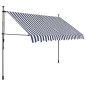 vidaXL Toldo manual retráctil con LED azul y blanco 250 cm vidaXL Toldo manual retráctil con LED azul y blanco 250 cm