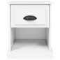 vidaXL Mesita de noche madera contrachapada blanco 39x39x47,5 cm