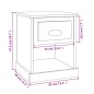 vidaXL Mesita de noche madera contrachapada blanco 39x39x47,5 cm