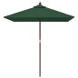 vidaXL Sombrilla de jardín con poste de madera verde 198x198x231 cm vidaXL Sombrilla de jardín con poste de madera verde 198x198x231 cm