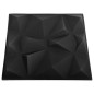 vidaXL Paneles de pared 3D 48 unidades 50x50 cm negro diamante 12 m² vidaXL Paneles de pared 3D 48 unidades 50x50 cm negro diamante 12 m²