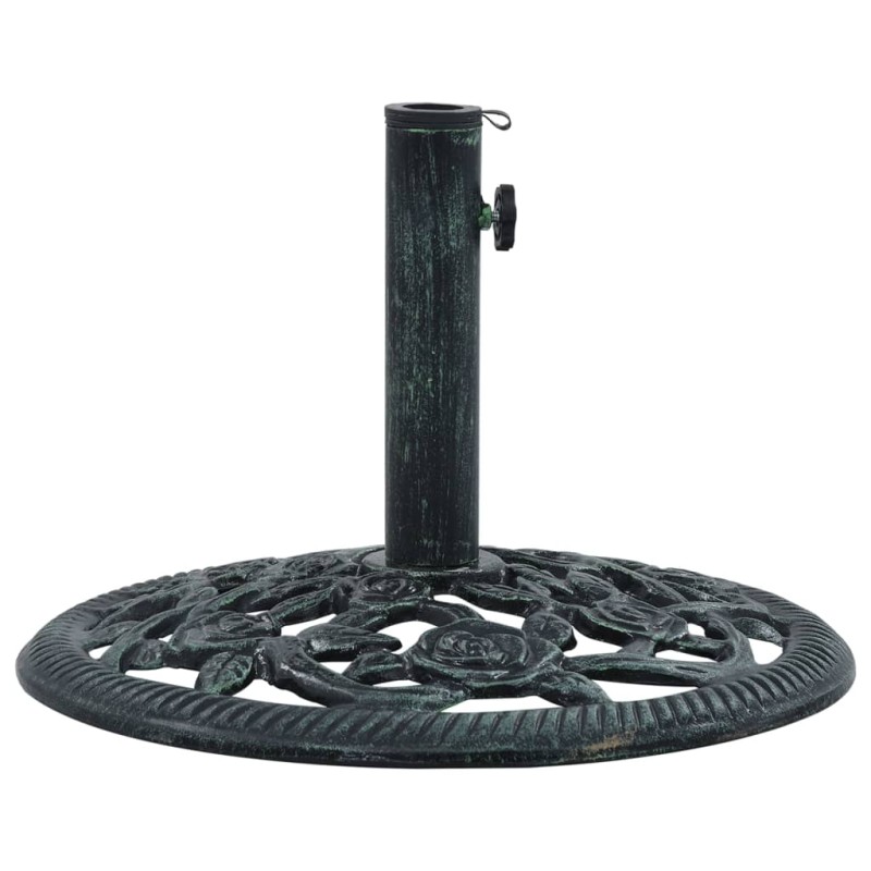 vidaXL Base de sombrilla de hierro fundido verde 9 kg 40 cm vidaXL Base de sombrilla de hierro fundido verde 9 kg 40 cm