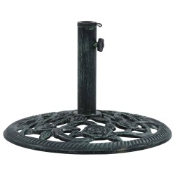 vidaXL Base de sombrilla de hierro fundido verde 9 kg 40 cm