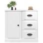 vidaXL Aparador madera contrachapada blanco brillante 70x35,5x67,5 cm vidaXL Aparador madera contrachapada blanco brillante 70x35,5x67,5 cm