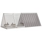 vidaXL Jaula para conejos acero galvanizado gris 201,5x80,5x71 cm