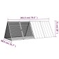 vidaXL Jaula para conejos acero galvanizado gris 201,5x80,5x71 cm