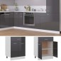 vidaXL Armario inferior cocina madera ingeniería gris brillo 60x46x81,5 cm vidaXL Armario inferior cocina madera ingeniería gris brillo 60x46x81,5 cm