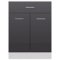 vidaXL Armario inferior cocina madera ingeniería gris brillo 60x46x81,5 cm vidaXL Armario inferior cocina madera ingeniería gris brillo 60x46x81,5 cm