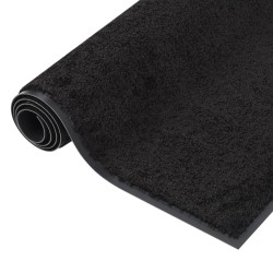 vidaXL Felpudo negro 80x120 cm