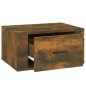 vidaXL Mesitas de noche de pared 2 uds color roble ahumado 50x36x25 cm