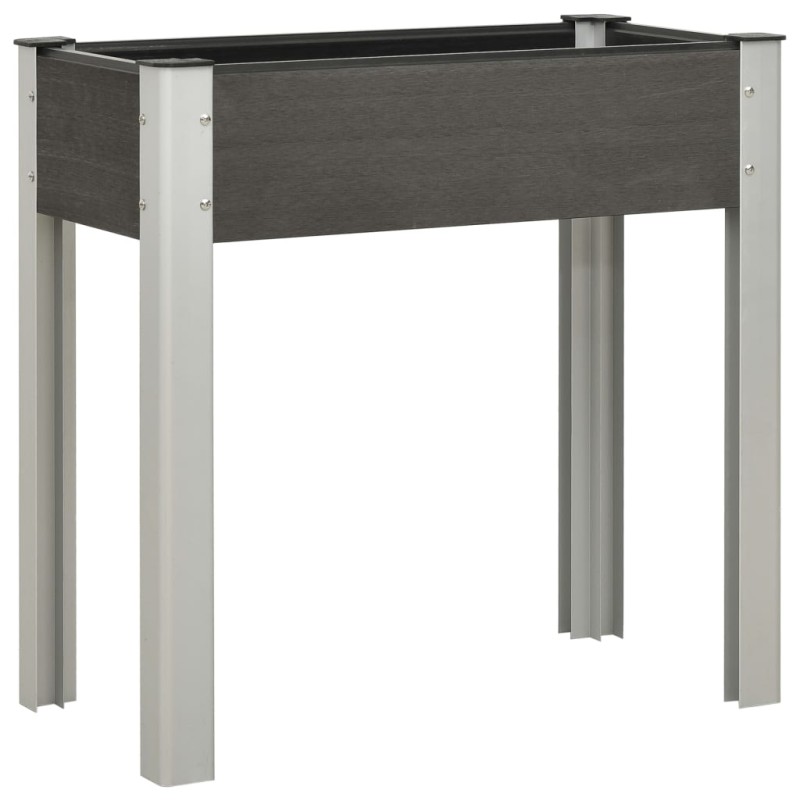 vidaXL Mesa de cultivo para jardín WPC gris 75x40x75 cm 